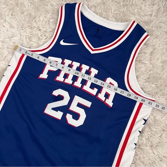 Nike Dri-fit Red White and Blue Philadelphia 76ers Simmons Jersey Size L - Picture 8 of 9